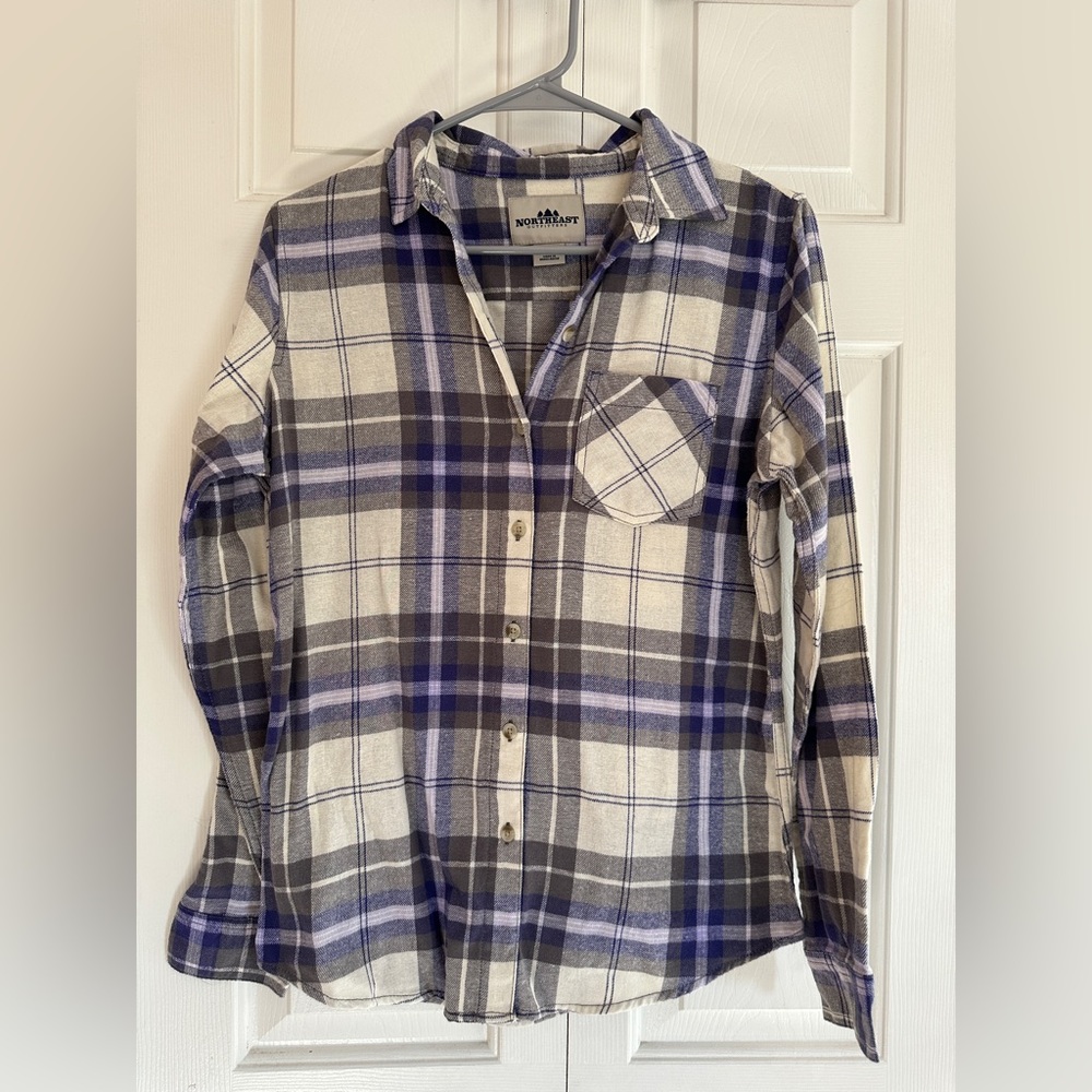 Purple and Grey Plaid Flannel